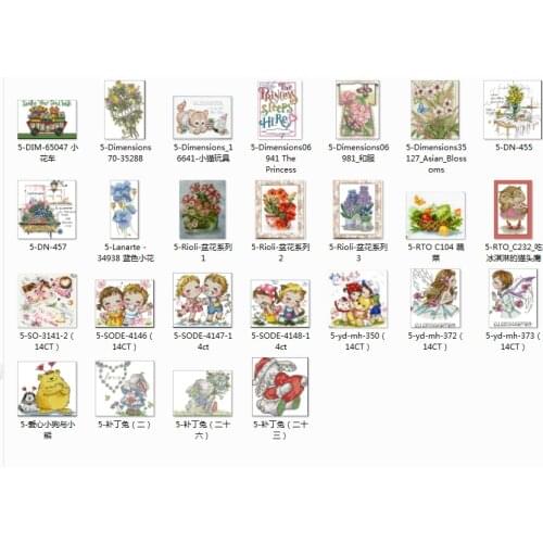 Lovely girls babies series 4 cross stitch package flower aida 18ct 14ct 11ct black cloth people kit embroidery