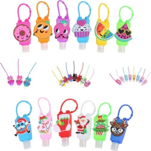 Cartoon Silicone Mini Hand Sanitizer Disposable No Clean Detachable Cover Travel Portable Safe Gel holder antibacterial hand gel