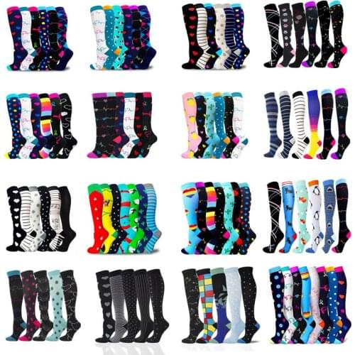 Running Men Women Compression Socks Blood Circulation Tube Socks Outdoor Running Cycling Long Pressure Knee High Stockings