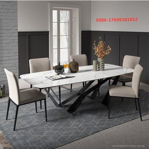 New Rectangular Marble Top And Metal Leg