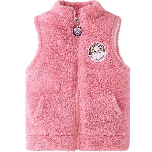 2021 new spring and autumn girls waistcoat childrens stand-up collar waistcoat jacket baby warm vest 206 01