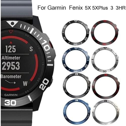 Bezel Ring Styling Frame Case for Garmin Fenix 5x 5xPlus 3 3HR Smart Watch Stainless Steel Cover Anti-scratch Protection Ring