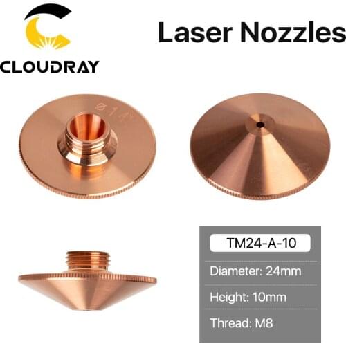 Cloudray Laser Nozzles Single Layer D24 Caliber 0.8mm-2.7mm