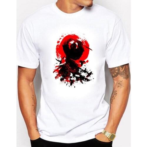 Personalized Game Men T Shirt Short Sleeve Novelty Bloody Samurai Print Summer Cotton Men T-shirt Swag Homme Tops Tee