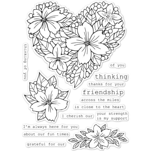 Friendship Heart Transparent Silicone Clear Stamps/Seal for DIY Scrapbooking/Photo Album Decorative Cards Making Paper Crafts