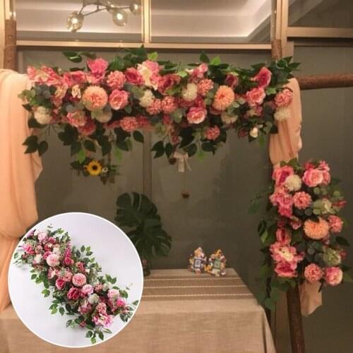 50cm Silk Peony Rose Simulation Flower Arrangement Decoration Wedding Iron Arch Background DIY Wedding Flower Wall