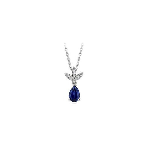Symbol Gold 0.71 Carat Diamond Sapphire Necklace Fashion Jewelry Stylish Brilliant Eye-catching Pendant For Women