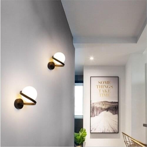 Modern minimalist wall lamp Nordic led bedroom bedside lamp creative minimalist personality decoration lamp new wall lamp