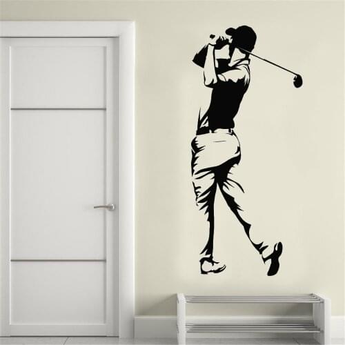 Golf Sports Wall Stickers Golf Players Wall Decal Home Decor For Sport Club Gym Vinyl Art Mural Revocable dw10616