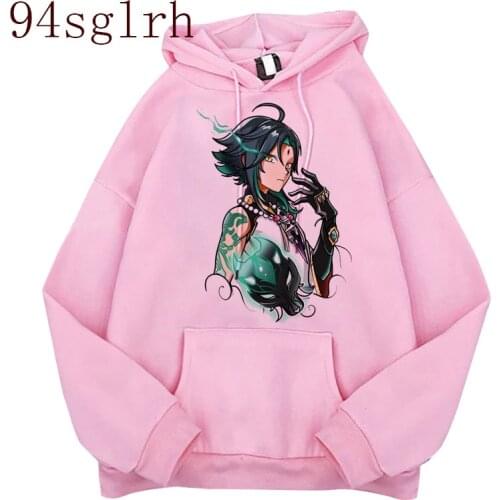 Genshin Impact Autumn Winter Warm Streetwear Fashion Hoodie Women Harajuku Kawaii Cute Anime Sweatshirt Manga Graphic Hoodie Top