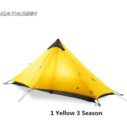 Ultralight tent 2 person 2 3F UL GEAR 1 Person Outdoor Camping Tent 3 Season 4 Season Professional 15D Silnylon Rodless Tent