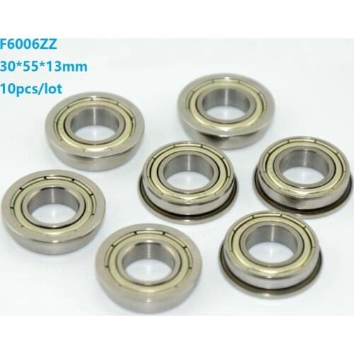 10pcs/lot F6006ZZ F6006 ZZ F6006Z 30x55x13mm Flange Deep Groove Ball Bearing 30*55*13mm F6006-ZZ