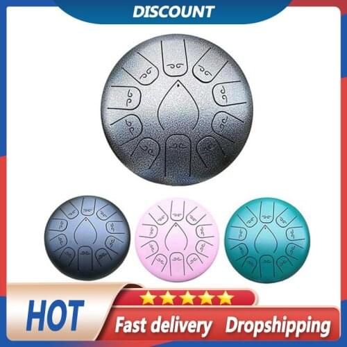 12 Inch 11 Notes Steel Tongue Drum Flower Style With Mallets Music Book Carrying Bag Percussion Instrument Accessories
