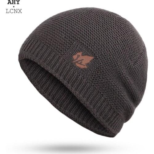 2021 Winter Autumn Warm Mens Hat Beanie Hats Thicken Scarf Knitted Hat Skull Cap Neck Warmer Wool Fleece Lined Cap For Men