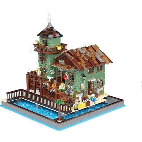 30102 In Stock Creative Street View Series Captains Wharf Building Blocks Bricks Collection DIY Toys For Children