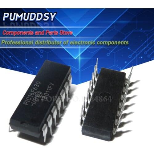 5PCS PIC16F630-I/P PIC16F630 16F630 DIP14 100% NEW Goods in stock IC