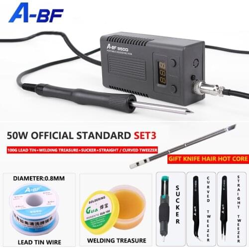 A-BF 950D Micro Soldering Station 50W Mini Intelligent Repair Electric Iron Rework Station Quick Heat Up Welding Iron Tool Kits