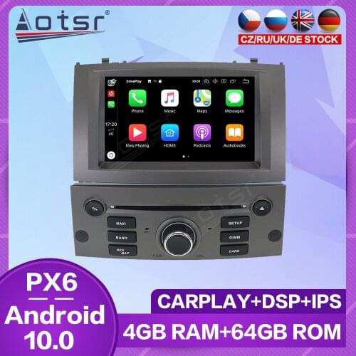 For Peugeot 407 2004 2005 - 2010 Android Radio Multimedia Player Carplay Car Audio Stereo Touch Screen Car GPS Navigation Unit