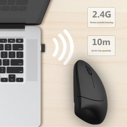 Wireless Vertical Gaming Mouse Snail-shaped Bionic 1600 DPI Adjustable Optical Mice for Office Home 125X67X63mm