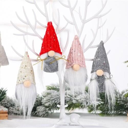 Faceless Doll Gnomes for Decoration Gift Christmas Pendant Drop Ornaments Festive Party Supplies Home Garden