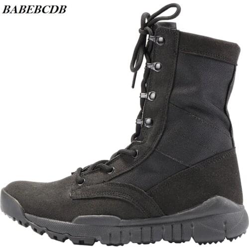 Breathable Hight-top 07 Ultra-Light Combat Mens Mesh Special Forces Combat Boots Mountain Climbing Desert Big Dumb Combat Boots