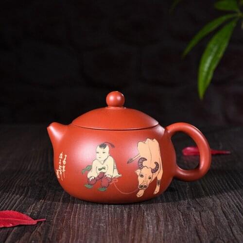 230ml Genuine Yixing Zisha Tea Pot Famous Handmade Raw Ore Zhu Mud Lotus Seeds Xishi Teapot Kung Fu Tea Kettle Free Shipping