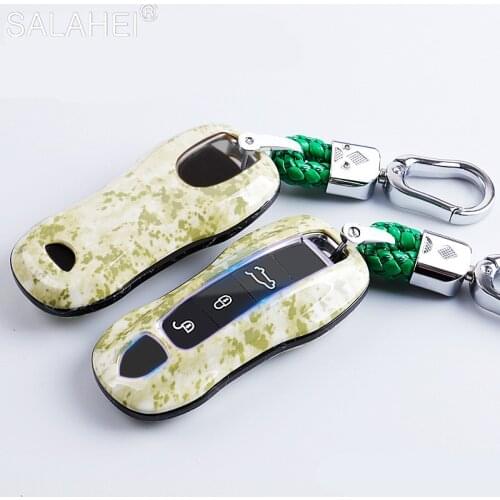 ABS High Quality New Car Remote Key Case Shell Cover For Porsche Macan 911 Panamera Cayenne 2018 Replacement Accessories 5 Color