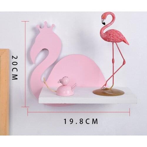 Swan Flamingo Storage Rack Hanging Board Christmas Nordic Wall hanger Child room decoration Kids photography Home craft DIY