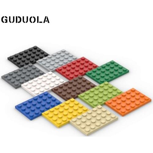 Guduola Building Block Plate 4x6 MOC Parts 10 pcs/lot Compatible 3032 Base Brick DIY Creative Blocks Small Particles Blocks