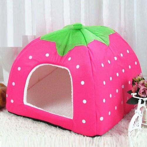 Strawberry House Nest Small Pet Animal Guinea Pig Hamster Bed House Nest Winter Warm Squirrel Rabbit Chinchilla Rat Bed