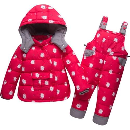 Winter Jacket Kids Down Jackets For Girl Boy Snowsuit Overall Children Outerwear Baby Girls Park Unicorn Jumpsuit Coat Pant