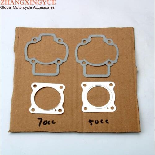 Scooter 50cc 70cc Cylinder Gasket Set For Aprilia Mojito Custom Motore Scarabeo Street Sport City Sr Motard 50 AC 2 Stroke