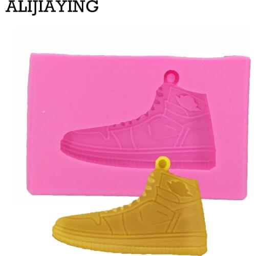 M0769 Fondant Silicone Molds Leisure sport Style Shoes Decorated Chocolate Mold Candy Fondant Cake tools