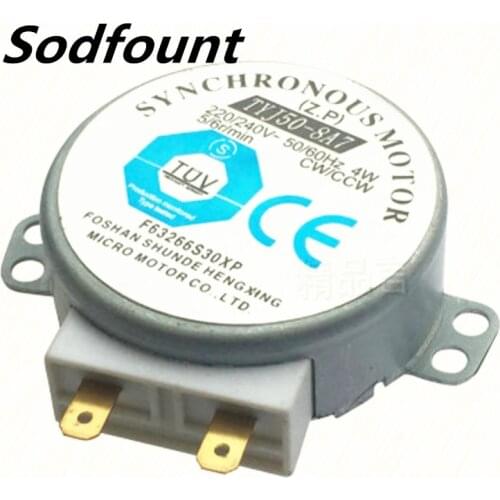AC 220-240V 4W 6RPM 48mm Dia Micro Synchronous Motor for Warm Air Blower 50/60Hz CW/CCW TYJ50-8A7 microwave oven tray motor