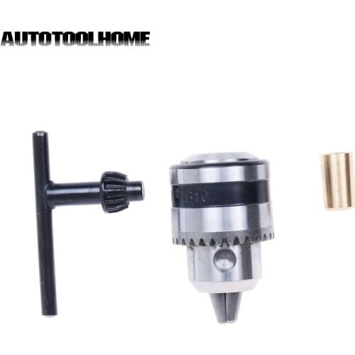 Mini Drill Chuck 0.6-6mm Mount B10 With 3.17mm Connect Rod Motor Shaft Key Power Tools Free shipping