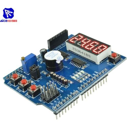 Multi-Function Shield ProtoShield Multi-functional Expansion Board Sensor Shield Module witn Four Digital Display for Arduino