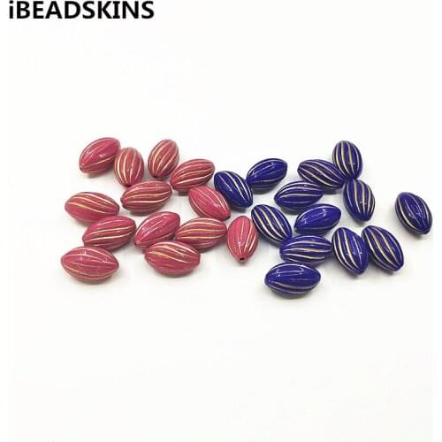 New arrival! 15x9mm 700pcs Acrylic Hot stamping Egg-shaped stripes beads for Necklace,Earrings parts,hand Made Jewelry DIY