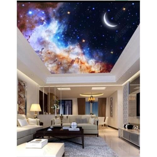 Custom photo wallpaper 3d ceiling wallpaper murals Night sky, starry sky, zenith mural ceiling mural wall papers home decoration