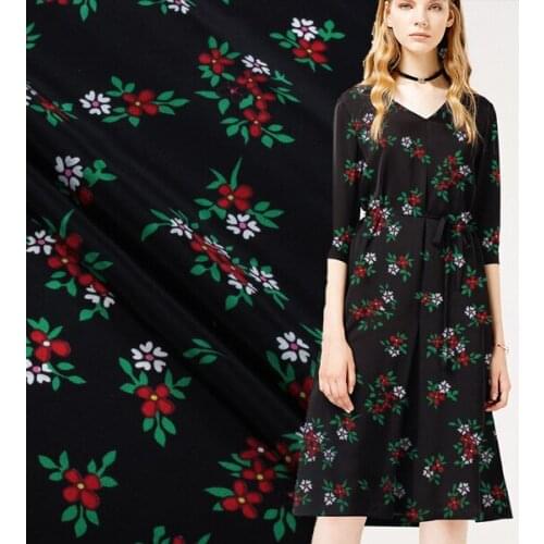 114cm silk crepe de chine fabric fashion flowers crepe silk fabric dress chinese fabric wholesale silk fabric