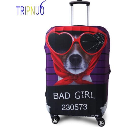 TRIPNUO Red Dog Cover for Suitcase Travel Elasticity Luggage Protective Covers Elastic Travel Accessories Trolley Cover