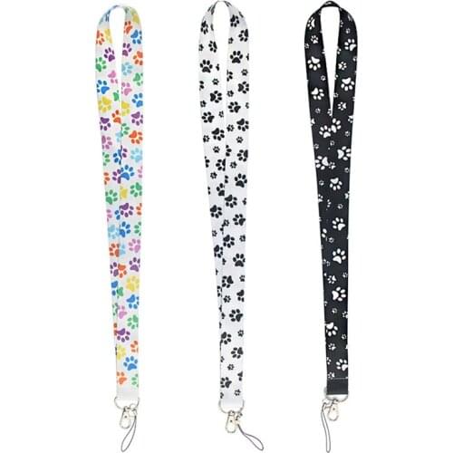 1pc Universal Dog Paw Mobile Phone Lanyard Straps For Smart Phone ID Card Badge Holder Keychain Neck Strap Hanging Ropes