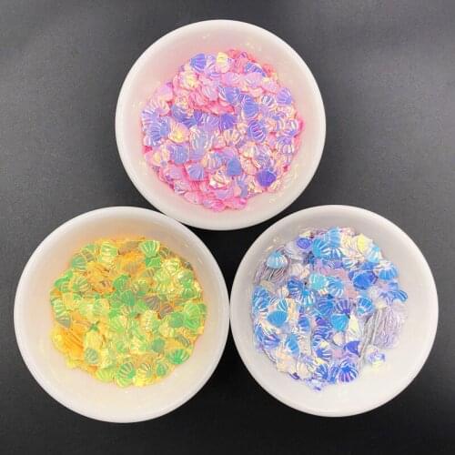 10G 6*8MM Golden Light Shell Shape Glitter Sequins PVC Loose Lentejuelas DIY Pailletten Handtailor Accessories Decor Paillettes