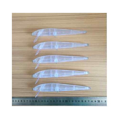 5pcs Unpainted Fishing Lure Body 7 1/2 Inch 7/8 OZ Minnow Blank lures JSE193