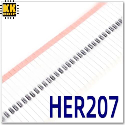 50pcs/lot HER207 DO-15 FRD 2A 1000V