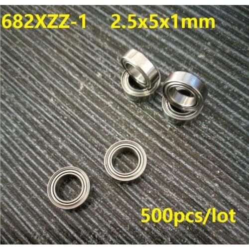 500pcs/lot 682XZZ-1 deep groove ball bearings Miniature Mini bearing 2.5x5x1mm 2.5*5*1mm