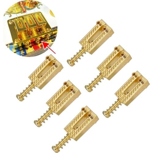 6pcs Vintage Guitar Bridge String Saddles Zinc Alloy Electric Guitars Accessories