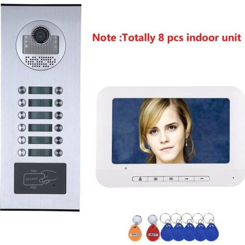 8/9/10/11/12 Apartment/Family Video Door Phone Intercom System RFID IR-CUT HD 1000TVL Camera with 12 button Waterproof