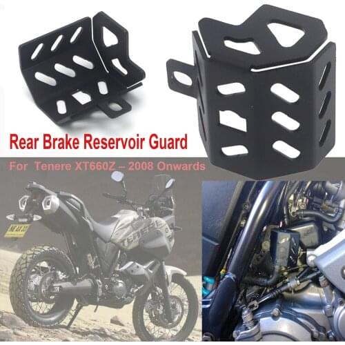 Motorcycle Accessories Rear Brake Reservoir Protective Guard Oil Cup Protector Cover For Yamaha Tenere XT660Z 2008 On wards