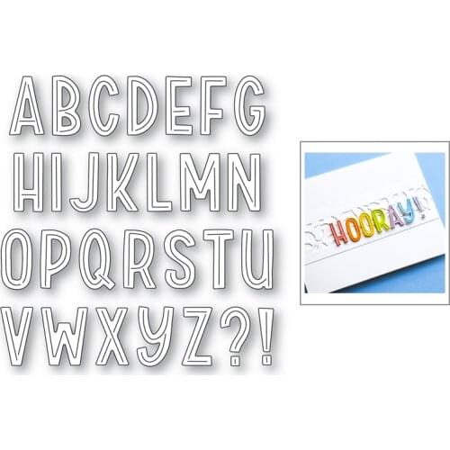 English Alphabet 2021 New Stamps and Metal Cutting Dies DIY Craft Template for Scrapbooking Letter Craft Card Making Die Cut