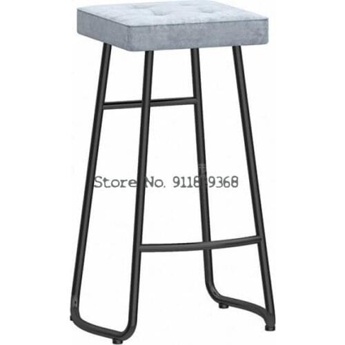 Bar Chair High Stool Nordic Modern Simple Luxury Back Bar Front Desk Chair Family Iron High Stool